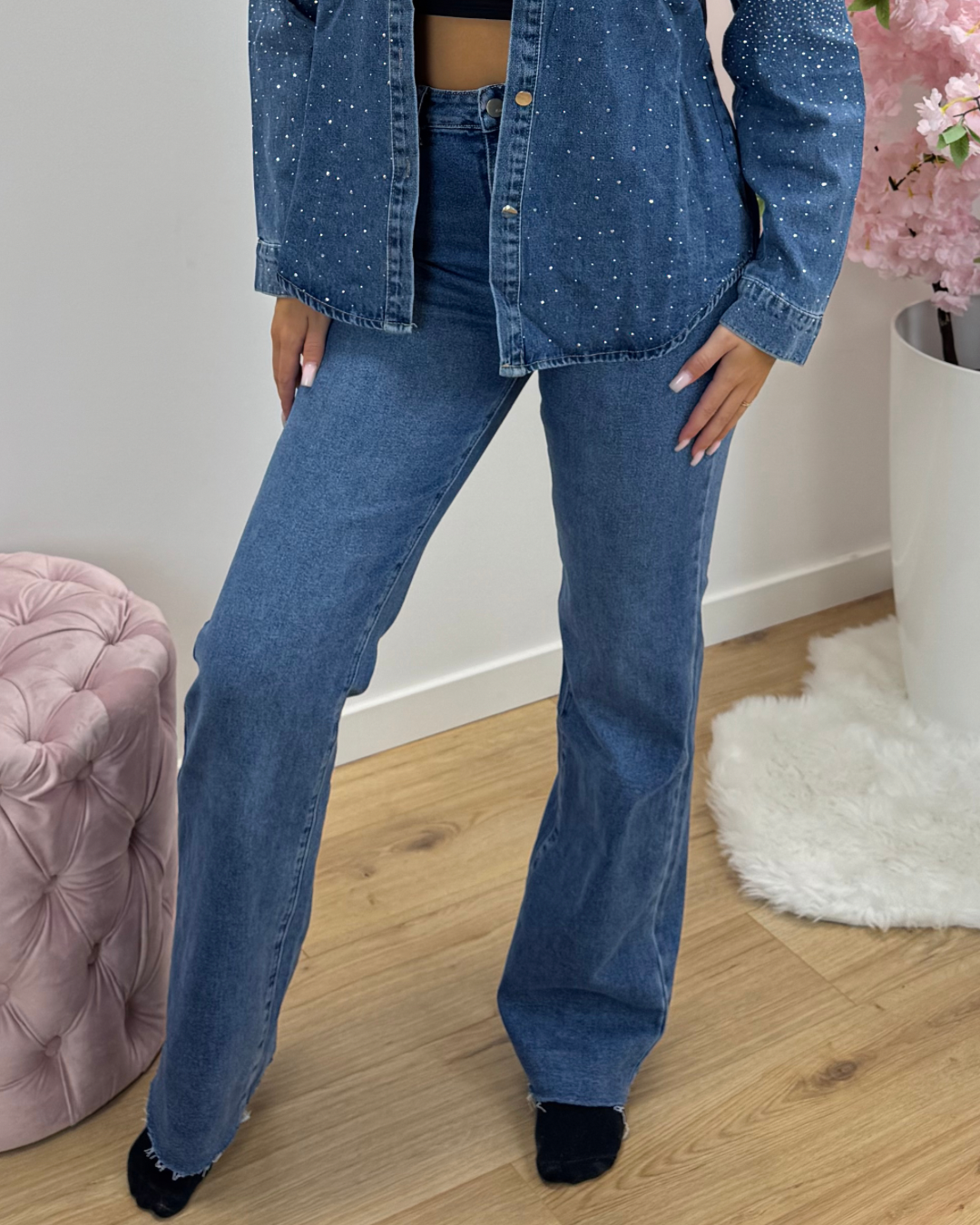 Broek Extra long blauw